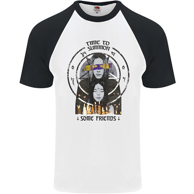 Time to Summon Some Friends Ouija Board Mens S/S Baseball T-Shirt
