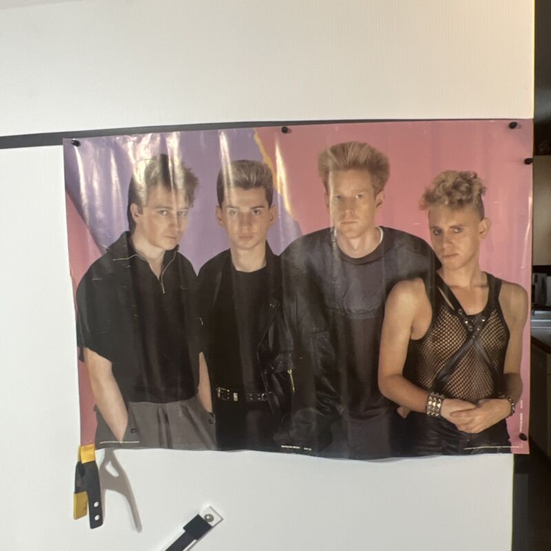 Depeche Mode 1985 Poster Vintage Anabas Printed In England UK 24” x 35” New Wave