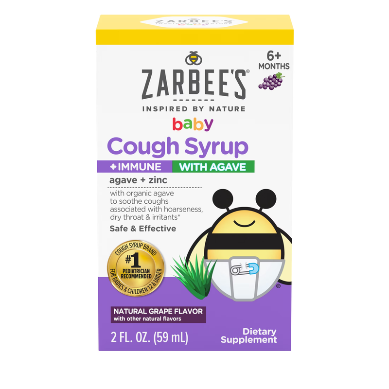 Baby Agave Cough Syrup + Immune Support*, Grape, 2 Fl. Oz