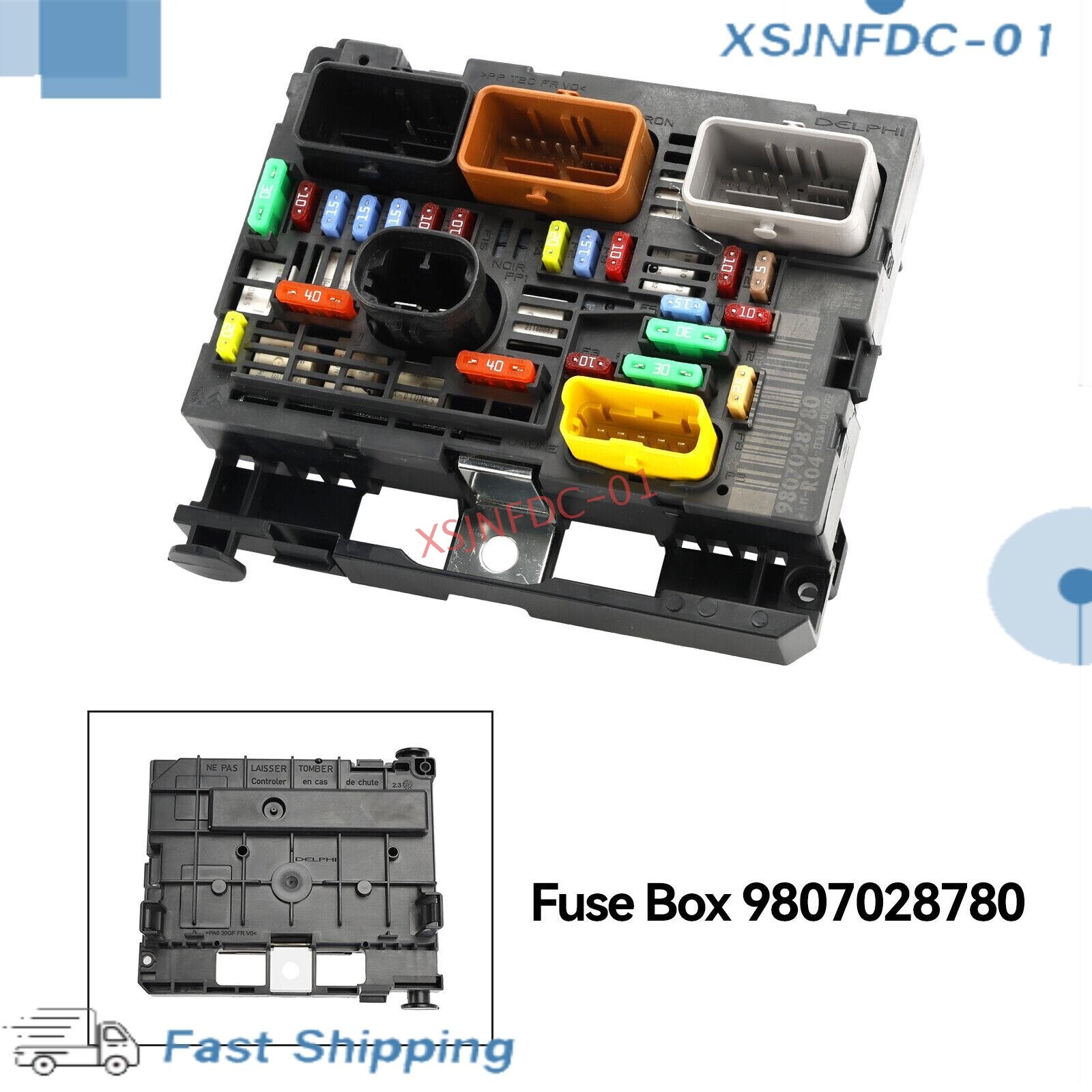 Fuse Box BSM 9807028780 For Citroen Berlingo C4 C8 Peugeot