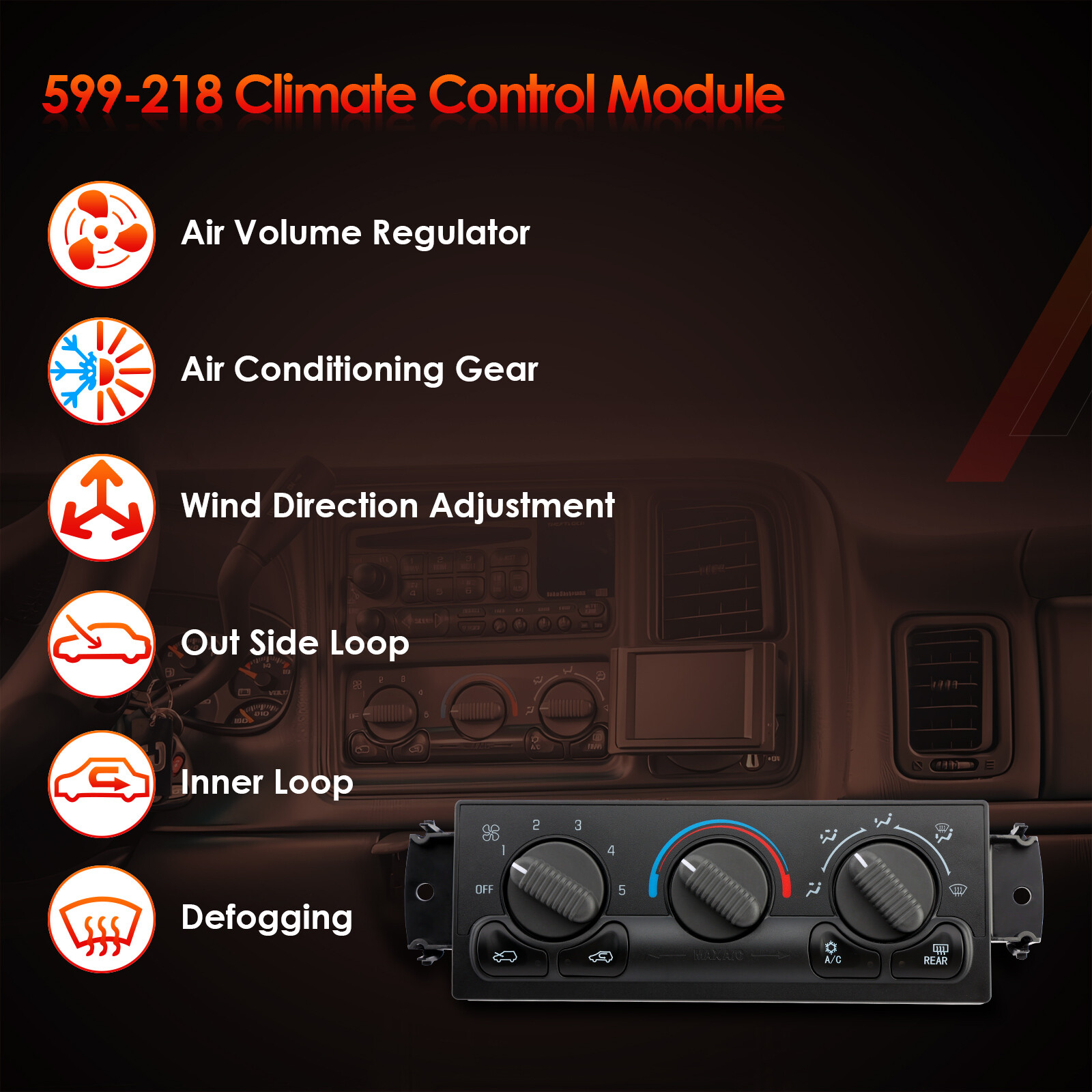 Heater A/C Climate Control Module Panel for 1999-2002 Chevy Tahoe Silverado GMC