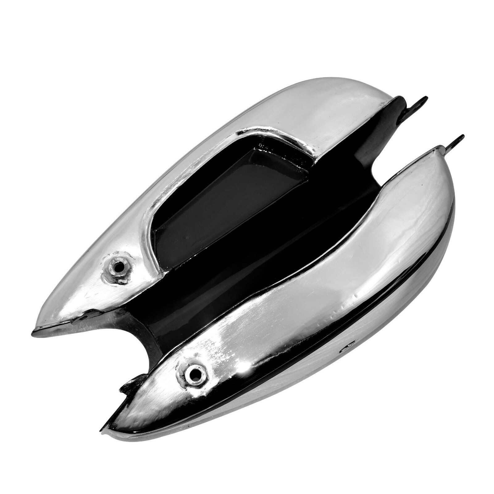 New Horex Regina Petrol Gas Fuel Tank Steel Chrome & Black Small Version 
