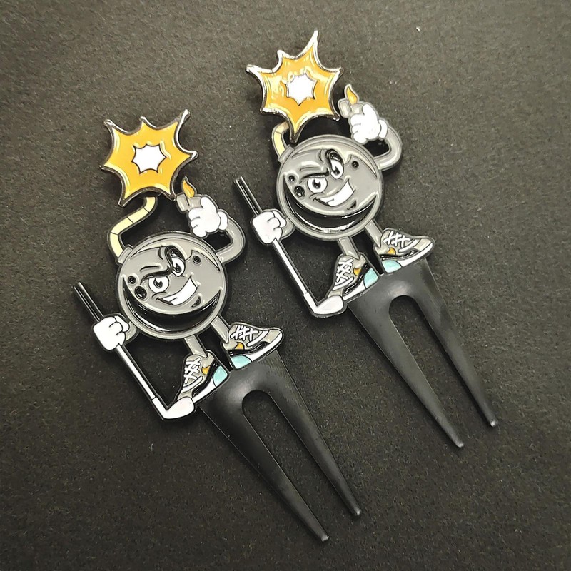 Golf Divot Tool Funny Metal Magnetic Ball Marker Hat Clip Golf Gift Set
