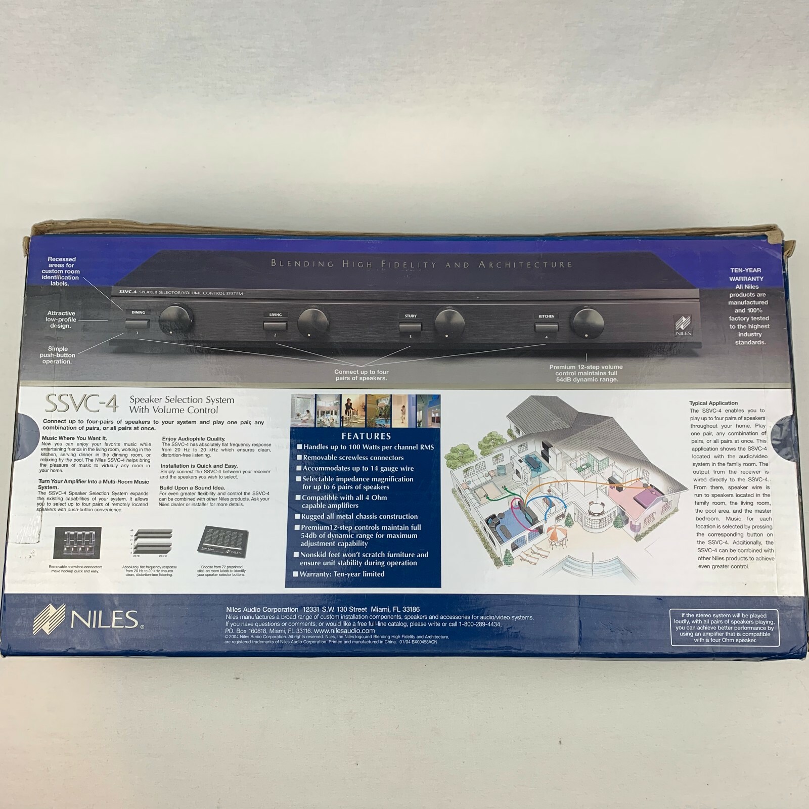 Niles Audio SSVC-4 Speaker Selector with Volume Control