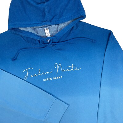 Artisans The Art Of Apparel Outer Banks Beach Sweatshirt Hoodie Ombre Blue M