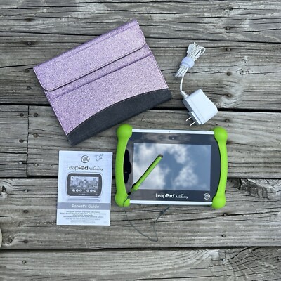 LeapFrog LeapPad Academy Kids Learning 7'' Tablet 16GB Green Purple Case NiceUC