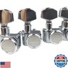 Kaynes 6 In line No Screws Guitar Locking Tuners – 18:1 Chrome Silver Lock String Tuning Keys Pegs Machine Heads Tuners for Strat Tele ST TL Style Electric, Folk or Acoustic Guitars (Chrome)