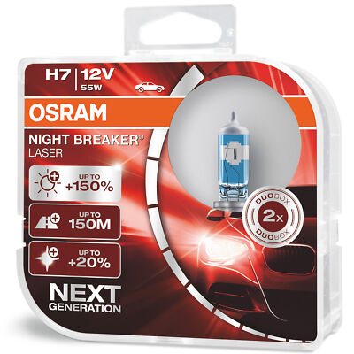 Pair Of Osram Night Breaker/Nightbreaker Unlimited Headlight Headlamp- H7 (55W)
