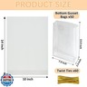 10 x 14 Bottom Gusset Gift Bags, 50Pcs Clear Cellophane Gift Bags with 60pcs Twist Ties for Party Favor Packaging, Gift Mug Wrapping, Clear Treat Goodie Bags for Cookie, Candy, Popcorn Food Storage