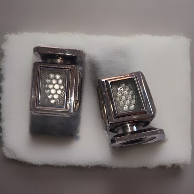 Lalique THG Paris  Metropolis Glass & Polished Nickel Handles & Trim, France.
