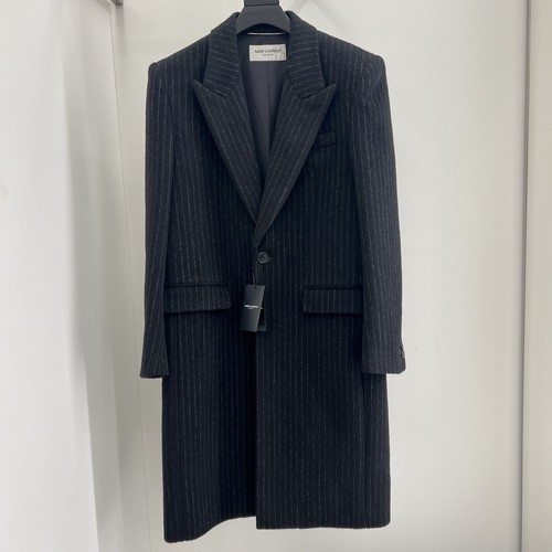 Pre-owned Saint Laurent Wool Overcoat In All Sizes In Gray