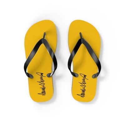 Trump Printed Signature Flip Flops