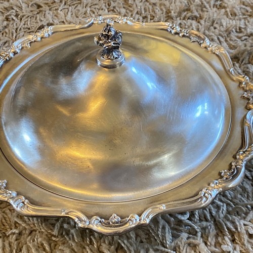 VTG Gorham Heritage Silver plate covered Serving Dish With VTG Gorham Heritage Silver plate covered Serving Dish With