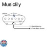 Wilkinson WOV Vintage Alnico 5 Telecaster Bridge Pickup for Tele Style Electric Guitar, Black