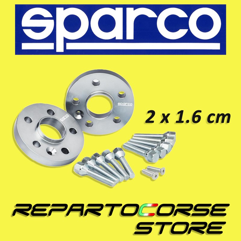 Elargisseur De Voies Sparco 2 X 16mm Avec Boulonnerie Fiat 500 Abarth