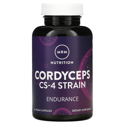 Штамм MRM Cordyceps CS-4, 60 веганских капсул, гарантированное качество GMP, веганский
