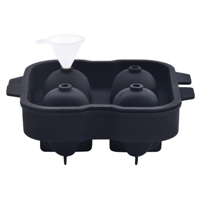 Ice Cube Mould 4 Cavities Diy Silicone Ice Ball Maker Mould Easy Release