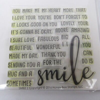 Honey Bee ''Smile'' Photopolymer Stamp Set - Buzz Words