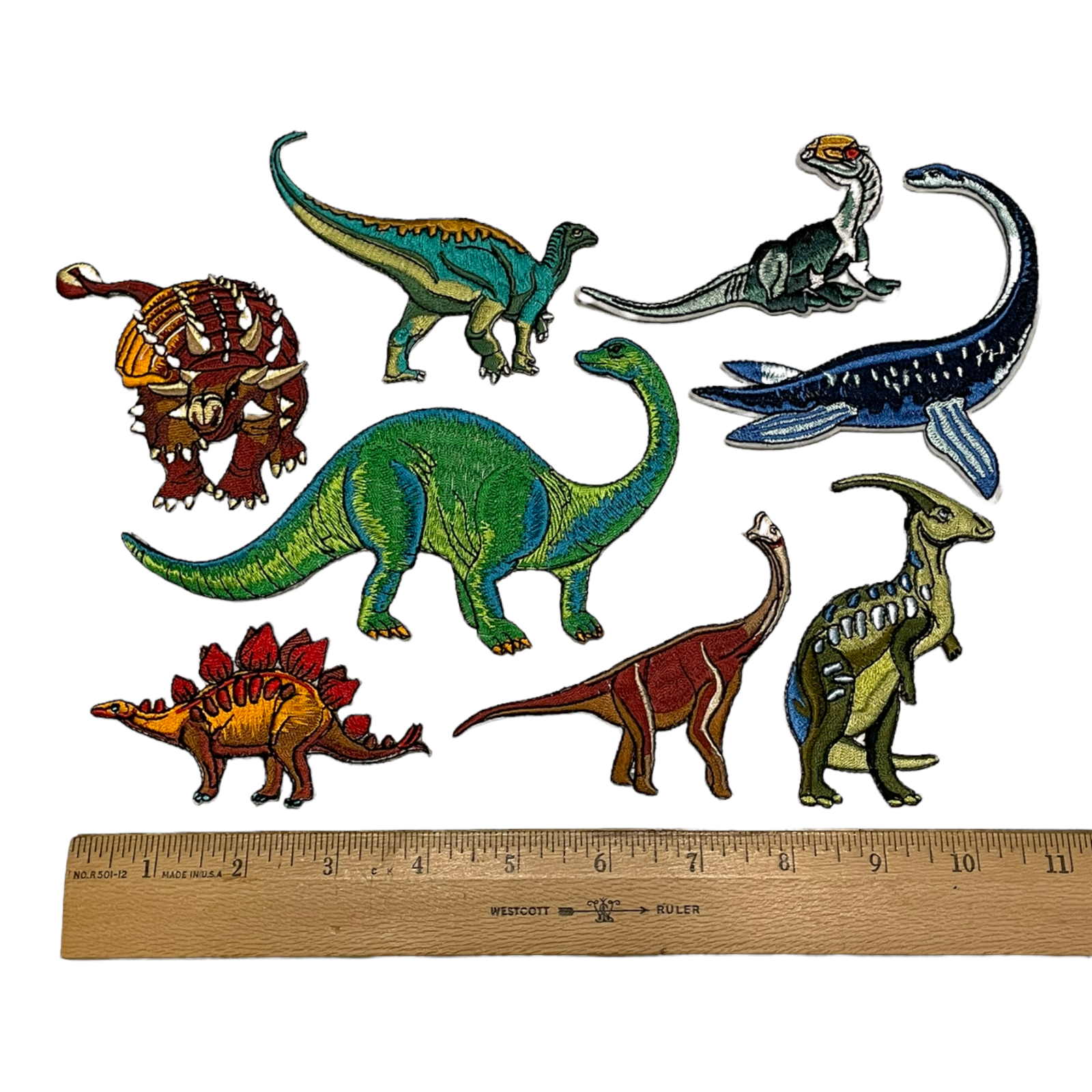 Embroidery Dinosaur Patches Sew On Iron On Patch Flowers Badge Fabric Applique