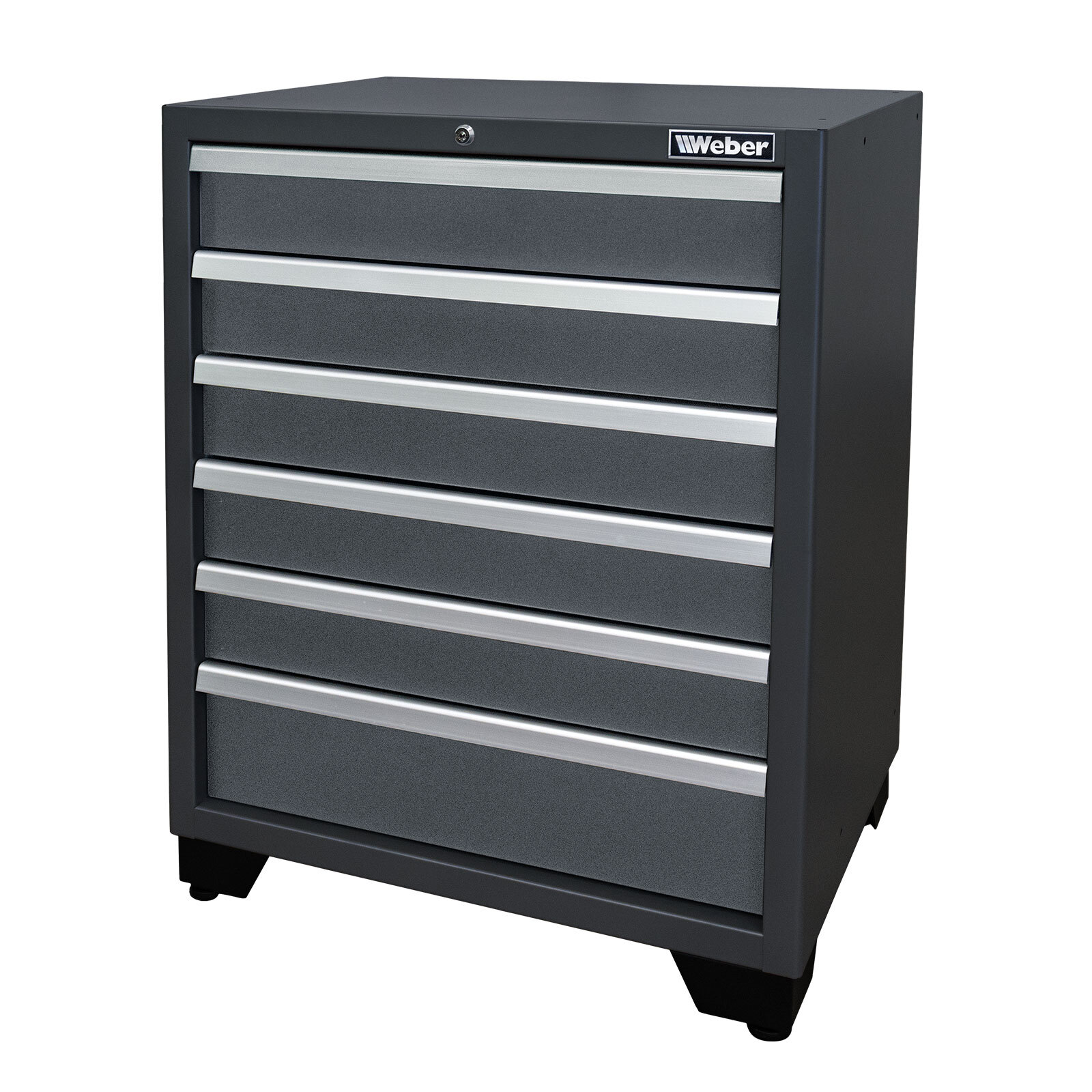Weber Werkzeugschrank Werkstattschrank Serie 610 6 Schubladen grau abschließbar