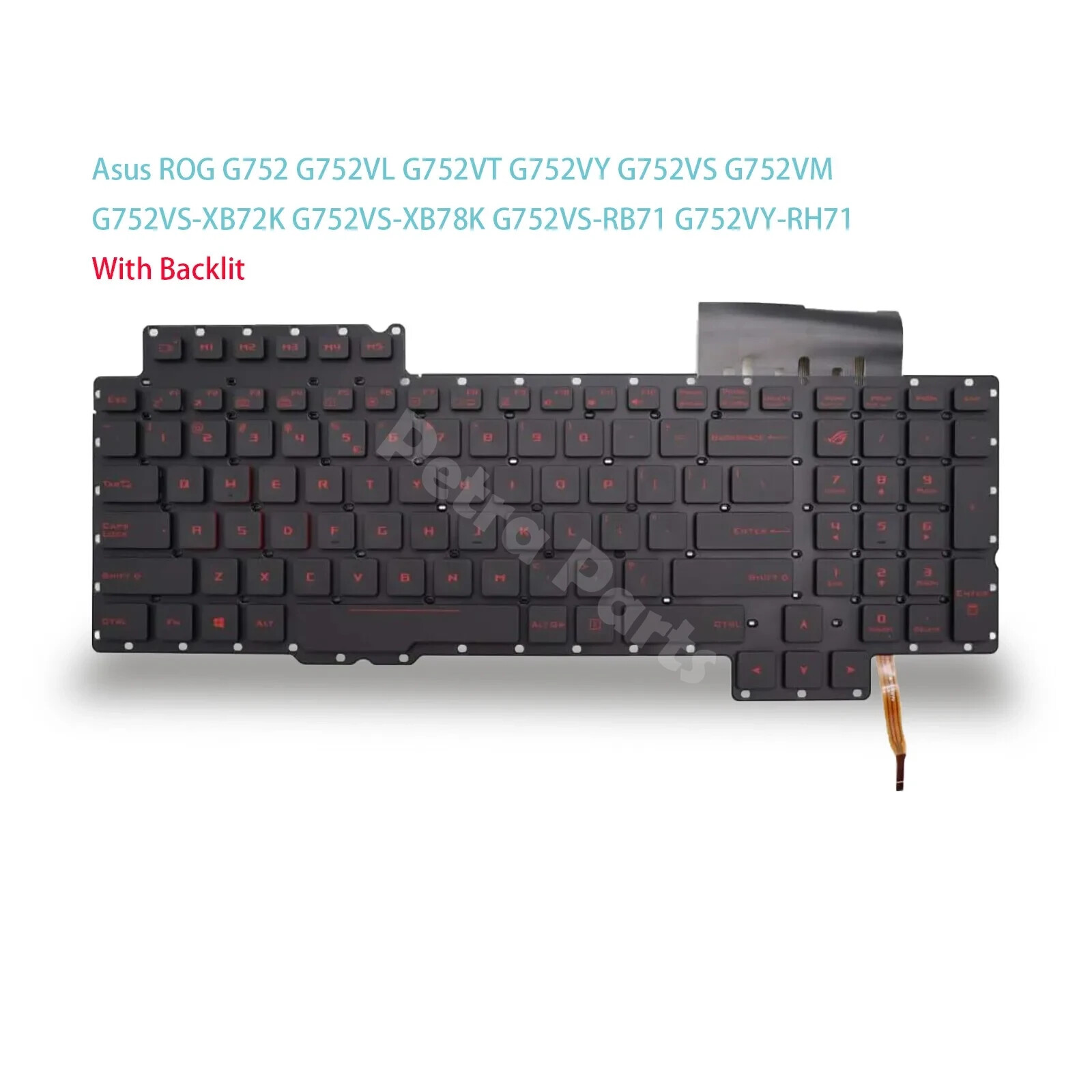 Red Keys US Keyboard Backlit for ASUS ROG G752 G752V G752VT G752VY G752VS G752VM