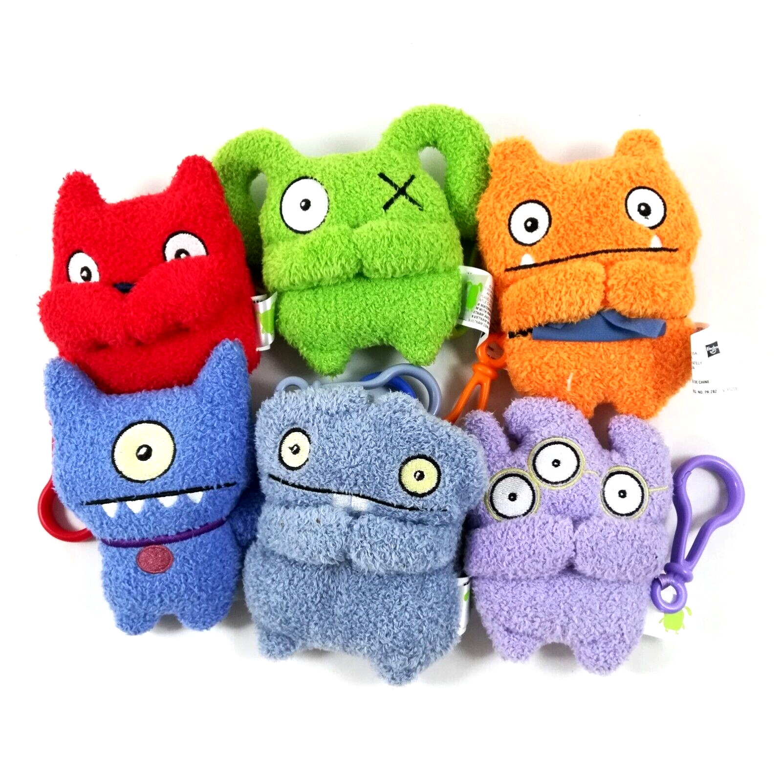 Ugly Dolls To-Go Stuffed Animal Plush Toy Keychain Backpack Clip 5 Inch (6 Pcs)