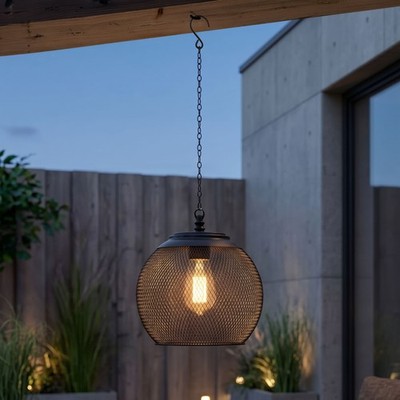 B-Ware Solar Hängeleuchte außen LED warmweiß Gartenleuchte solar Hängelampe