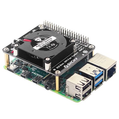 GPIO Cooling Fan with LED Light Mini Turbo Fan for Raspberry Pi 4B/3B+/3B