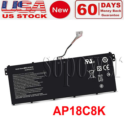 AP18C8K Battery For Acer Chromebook Spin CP713-2W 5 slim A515-43 A515-54 50.29Wh