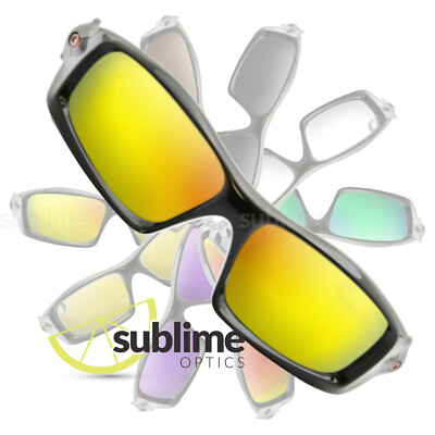 POLARIZED Metallic Yellow Gold Replacement Lenses For Oakley Monster Pup