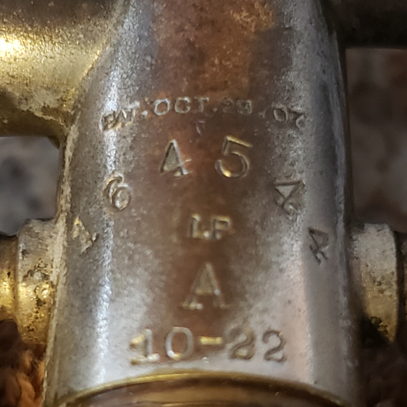 Early Vintage Antique Buescher True Tone LP A 10-22 trumpet 164544 Oct 29 1907