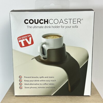 CouchCoaster The Ultimate Drink Holder for Your Sofa Brown Soda Beer Coffee Tea