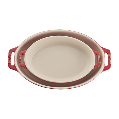 STAUB Ceramic 2-pc Oval Baking Dish Set