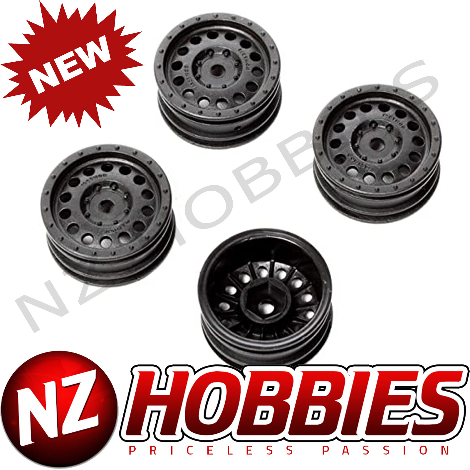 Axial AXI40000 1.0 Method MR307 Hole Wheels (4pcs): SCX24