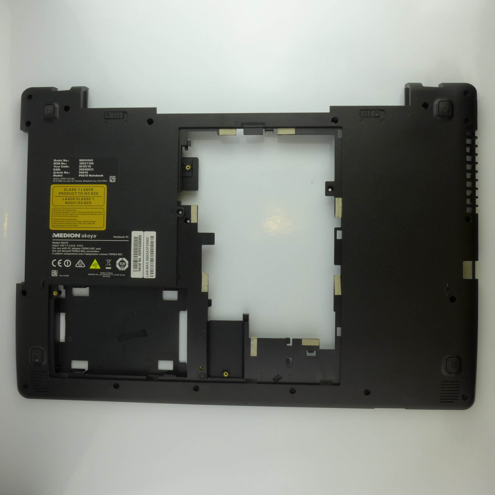 ORIGINAL Medion Akoya P6670 MD99960 Gehäuse unterschale  bottom case base ✅