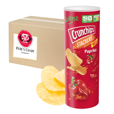 5 x 175g Lorenz Crunchips Stackers Paprika Geschmack