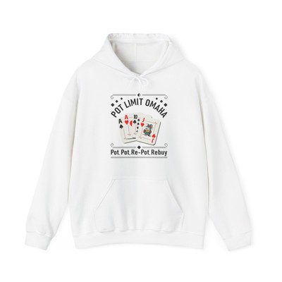 Pot Limit Omaha PLO Unisex Heavy Blend  Hooded Sweatshirt Pot Pot Re-pot Rebuy