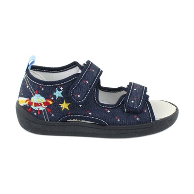American Club Amerikanische Sandalen Kinderschuhe Leder Innensohle TEN28 marine
