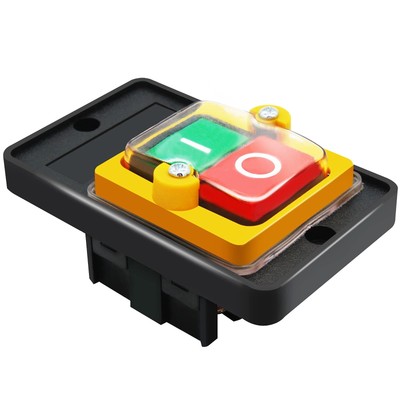 Waterproof Push Button Switch Motor ON/Off Start Stop Switch Self-locking shu...
