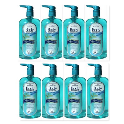 (Lot of 8) Body Essence Tea Tree Oil Ultra Moisturizing Body Wash Shower 28 oz