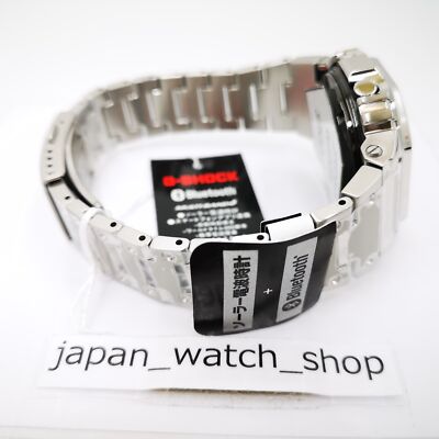 Pre-owned Casio G-shock Gmw-b5000d-1jf Silver Bluetooth Full Metal Men's Watch In Box