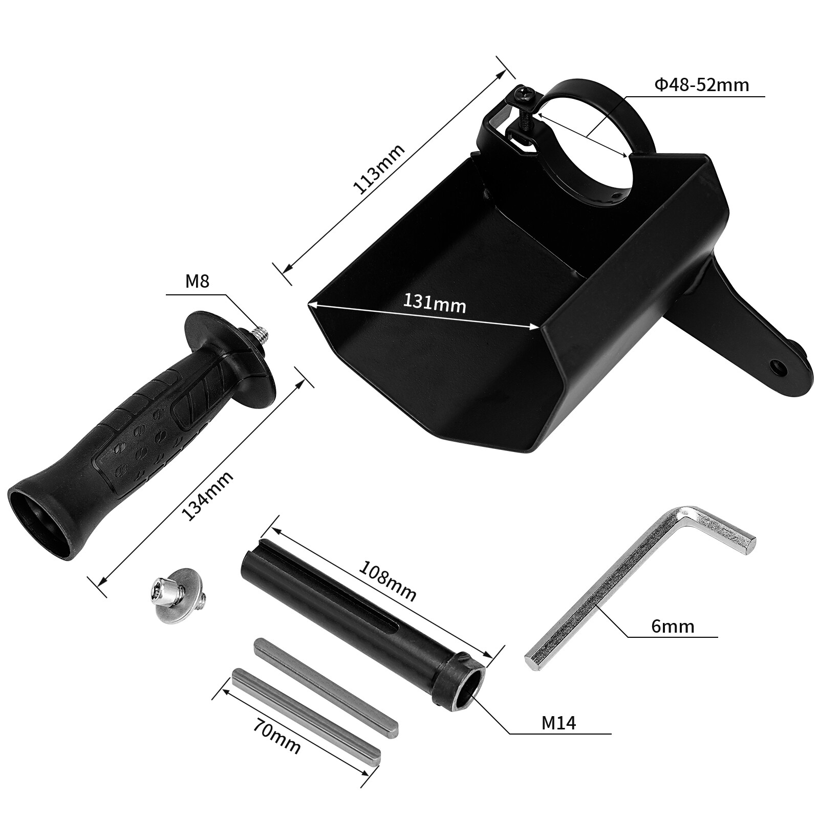 M14 Multifunctional Angle Grinder Attachment with Sanding Wheel Burnishing Polishing Machine Parts Power Tool Parts,1 set x Multifunctional Angle Grinder Attachment,As Shown
