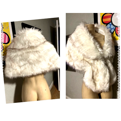 Off white hotsell fur shawl