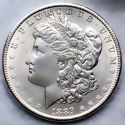 1889 AU/UNC MORGAN SILVER DOLLAR 90% $1 COIN US #S420