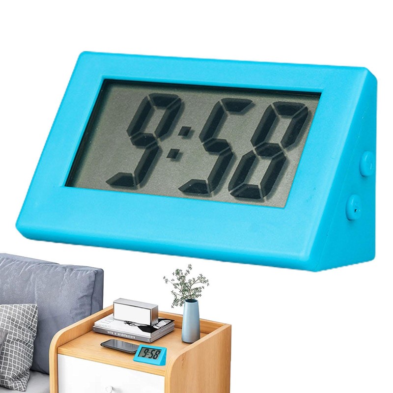 Small Digital Clock No Tick Electric Alarm Desk Clock With Button Battery