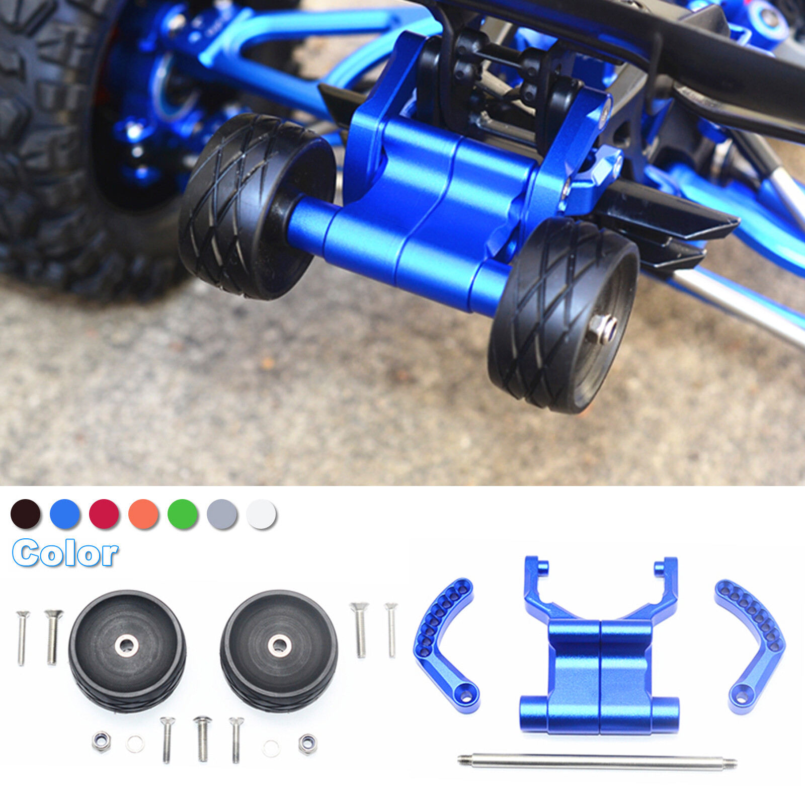 Dual Wheel Wheelie Bar for 1/10 Traxxas EREVO E-REVO 2.0 86086-4 RC Car