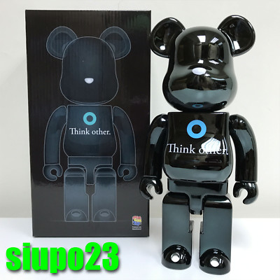 MEDICOM TOY - BE@RBRICK i am OTHER BLACK Ver.400％ Medicom 400% Bearbrck ~ i am OTHER Be@r brick Black Chrome