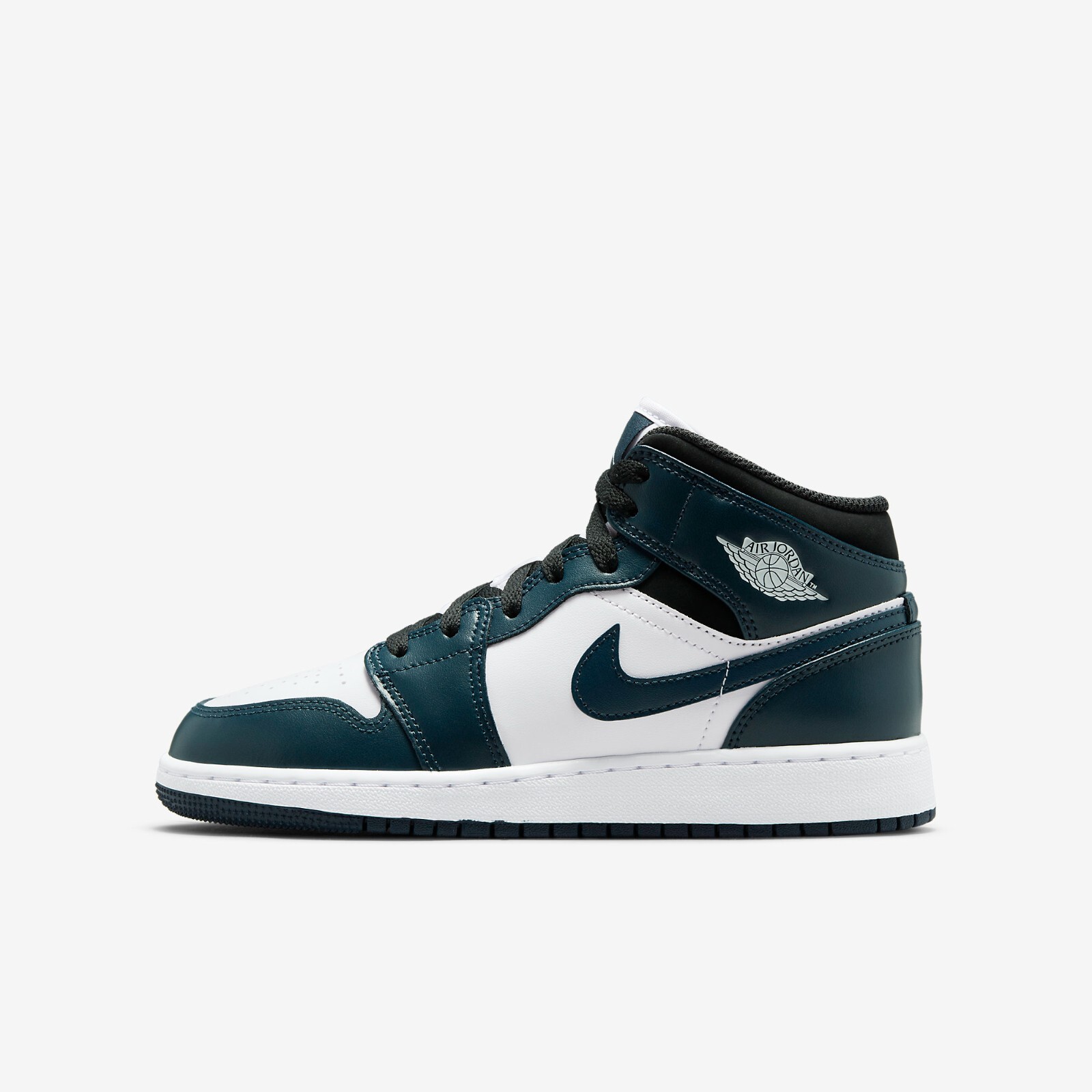 

Кроссовки Nike Air Jordan 1 Mid Shadow GS 554725-096, Black/particle grey/white/gym red, Jordan Air 1 Mid GS