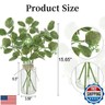 Bessol Fake Plants Eucalyptus Stems in Glass Vase with Faux Water, 12