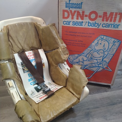 Vintage 1983 Infanseat Dyn-O-Mite Baby Carrier Infant Seat With Original Box